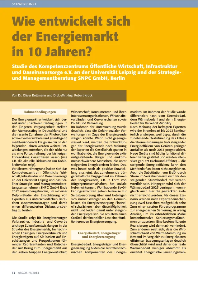 Wie entwickelt sich der Energiemarkt in 10 Jahren?